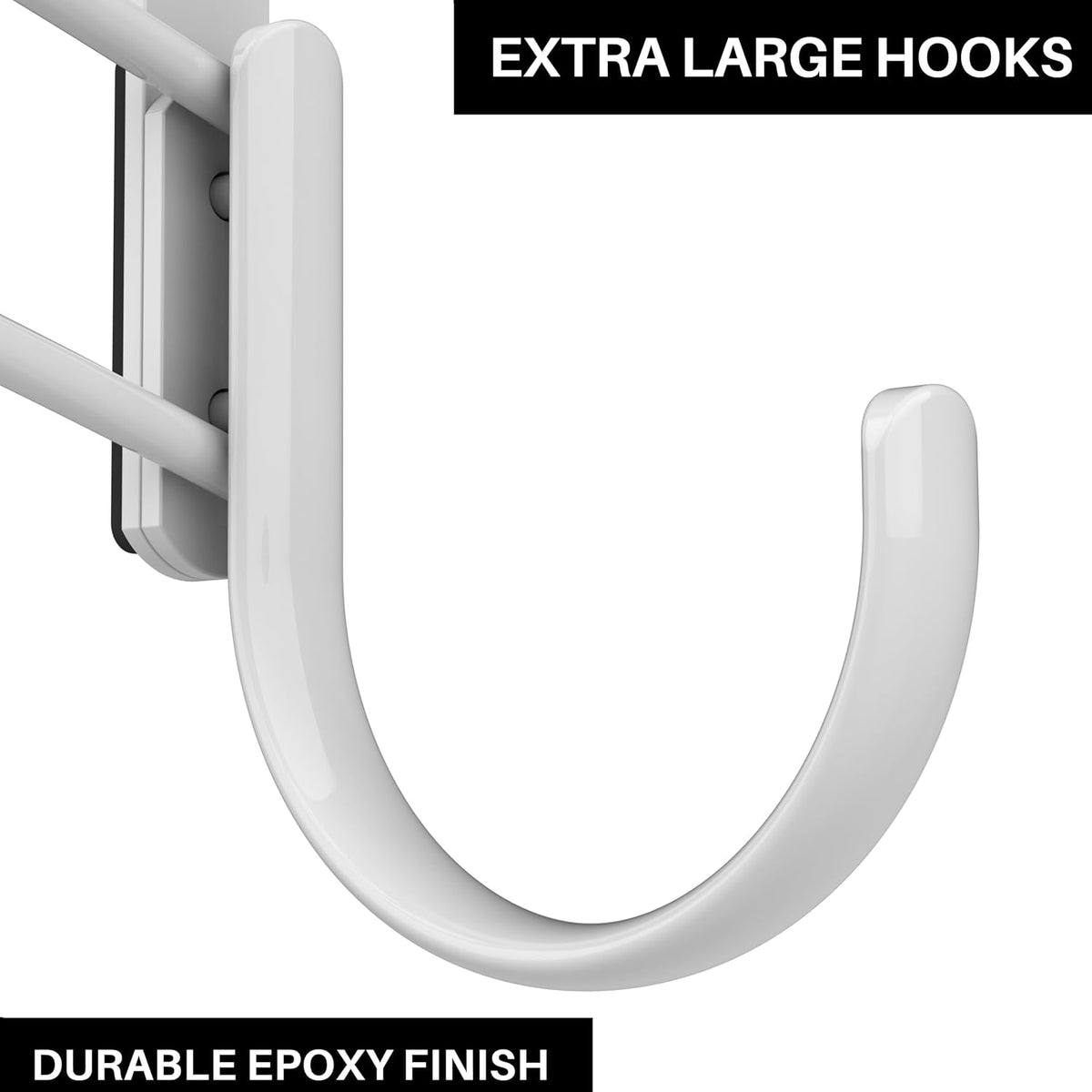 LYNK Professional® Home™ Over the Door Hooks - 9 Hook – Over the Door Coat Rack - Over the Door Hanger - Hanging Towels or Clothes - Bathroom, Bedroom, Laundry Room - Lifetime Ltd. Warranty, Black