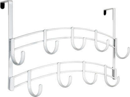 LYNK Professional® Home™ Over the Door Hooks - 9 Hook – Over the Door Coat Rack - Over the Door Hanger - Hanging Towels or Clothes - Bathroom, Bedroom, Laundry Room - Lifetime Ltd. Warranty, Black