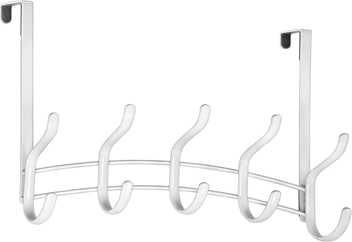 LYNK Professional® Home™ Over the Door Hooks - 9 Hook – Over the Door Coat Rack - Over the Door Hanger - Hanging Towels or Clothes - Bathroom, Bedroom, Laundry Room - Lifetime Ltd. Warranty, Black