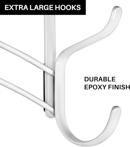 LYNK Professional® Home™ Over the Door Hooks - 9 Hook – Over the Door Coat Rack - Over the Door Hanger - Hanging Towels or Clothes - Bathroom, Bedroom, Laundry Room - Lifetime Ltd. Warranty, Black