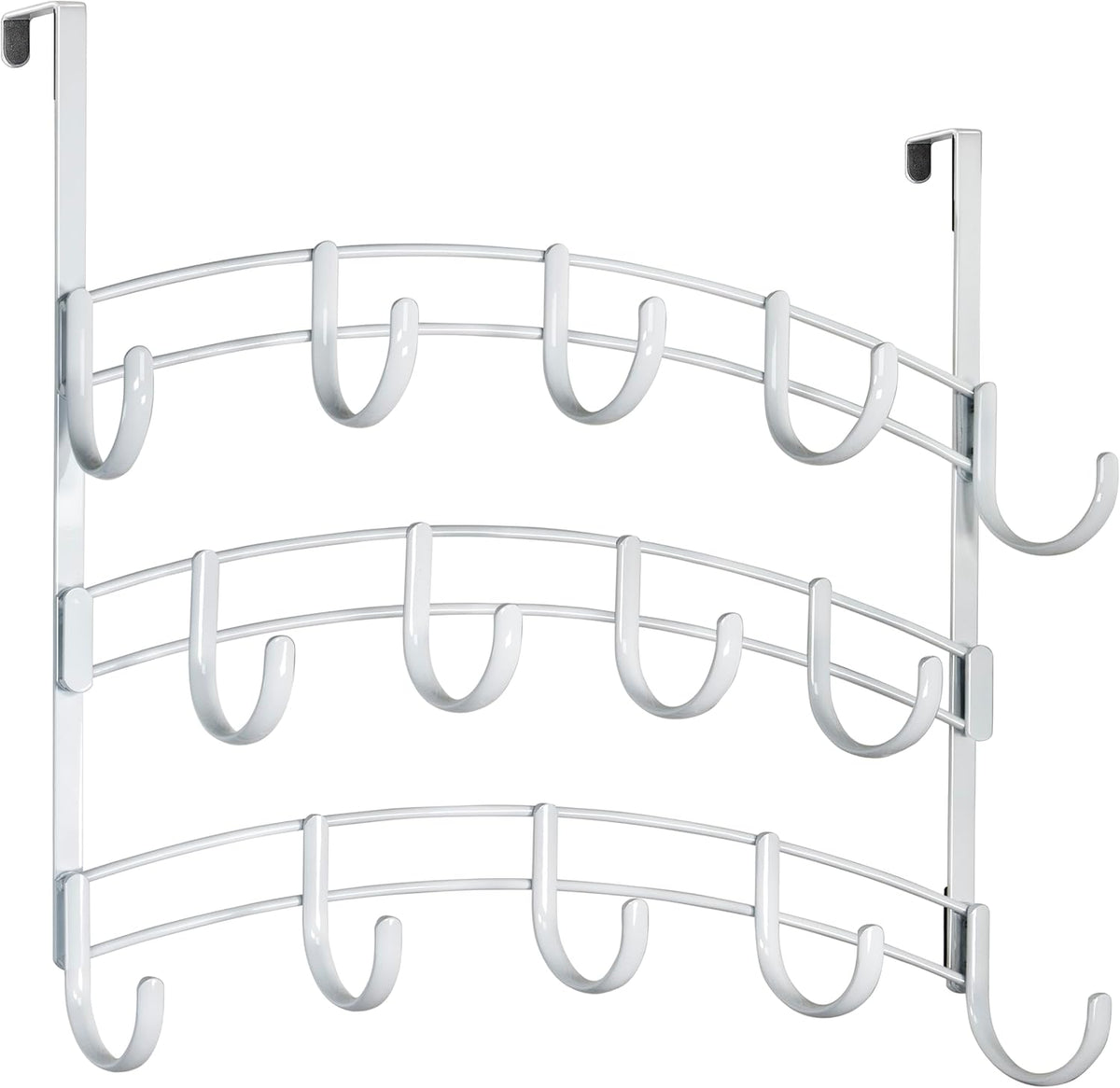 LYNK Professional® Home™ Over the Door Hooks - 9 Hook – Over the Door Coat Rack - Over the Door Hanger - Hanging Towels or Clothes - Bathroom, Bedroom, Laundry Room - Lifetime Ltd. Warranty, Black
