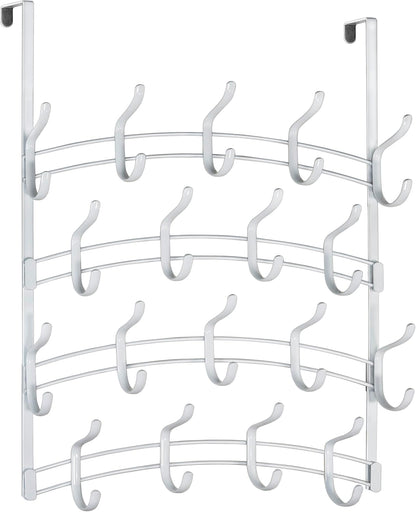 LYNK Professional® Home™ Over the Door Hooks - 9 Hook – Over the Door Coat Rack - Over the Door Hanger - Hanging Towels or Clothes - Bathroom, Bedroom, Laundry Room - Lifetime Ltd. Warranty, Black