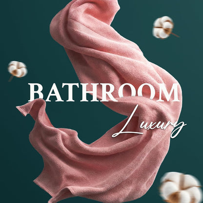 Luxury Bath Towels Extra Large Fluffy Set of 2 Plush Hotel Towel for Bathroom Luxury Made from Soft Superior Turkish Cotton, Thick, Absorbent, Easy Dry, Durable (Green - 30x56)