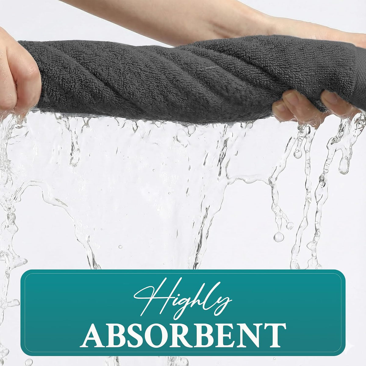 Luxury Bath Towels Extra Large Fluffy Set of 2 Plush Hotel Towel for Bathroom Luxury Made from Soft Superior Turkish Cotton, Thick, Absorbent, Easy Dry, Durable (Green - 30x56)