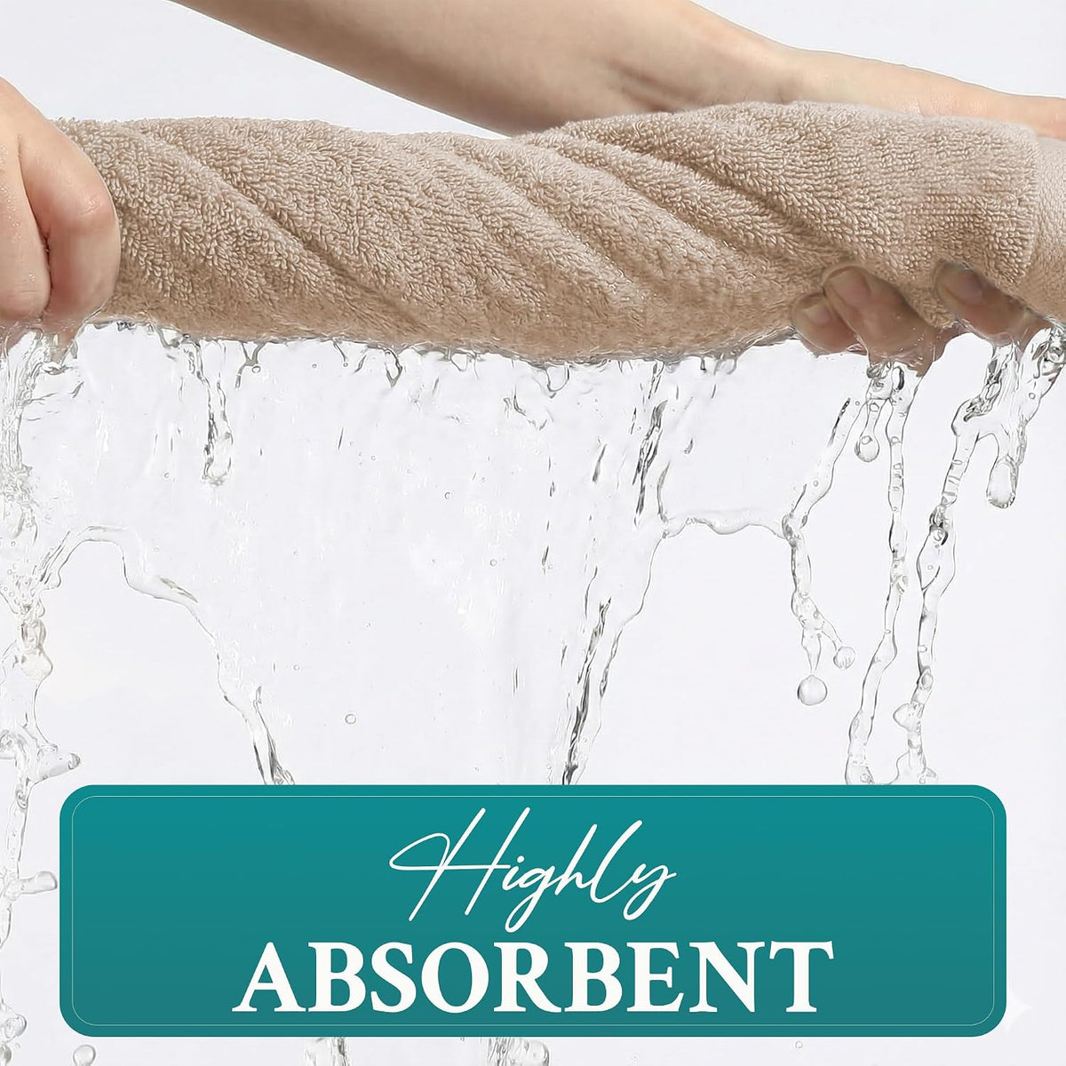 Luxury Bath Towels Extra Large Fluffy Set of 2 Plush Hotel Towel for Bathroom Luxury Made from Soft Superior Turkish Cotton, Thick, Absorbent, Easy Dry, Durable (Green - 30x56)