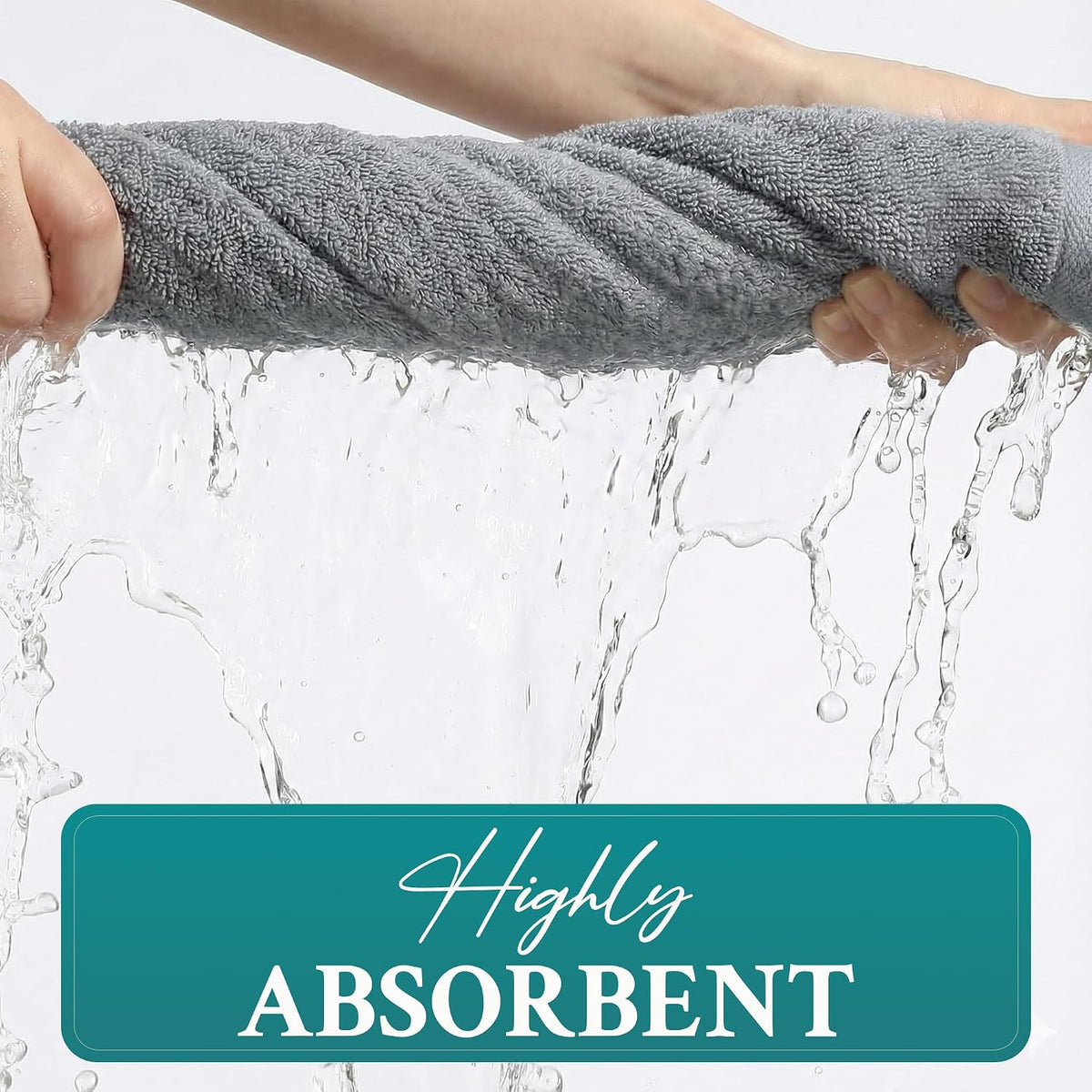 Luxury Bath Towels Extra Large Fluffy Set of 2 Plush Hotel Towel for Bathroom Luxury Made from Soft Superior Turkish Cotton, Thick, Absorbent, Easy Dry, Durable (Green - 30x56)