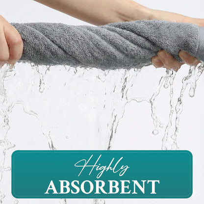Luxury Bath Towels Extra Large Fluffy Set of 2 Plush Hotel Towel for Bathroom Luxury Made from Soft Superior Turkish Cotton, Thick, Absorbent, Easy Dry, Durable (Green - 30x56)