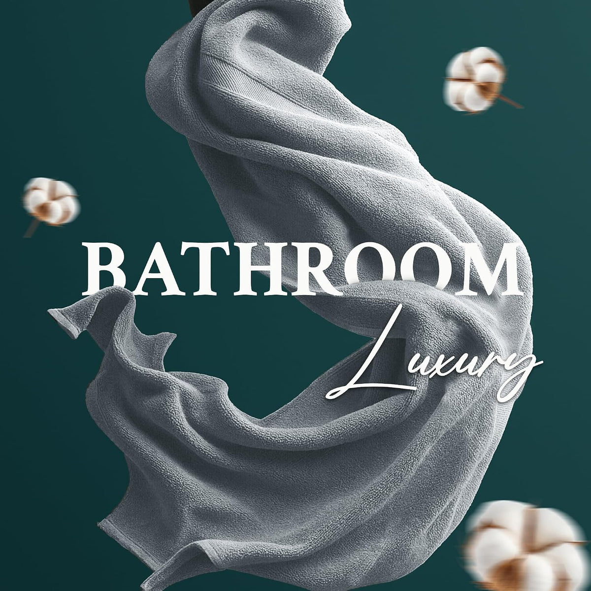 Luxury Bath Towels Extra Large Fluffy Set of 2 Plush Hotel Towel for Bathroom Luxury Made from Soft Superior Turkish Cotton, Thick, Absorbent, Easy Dry, Durable (Green - 30x56)