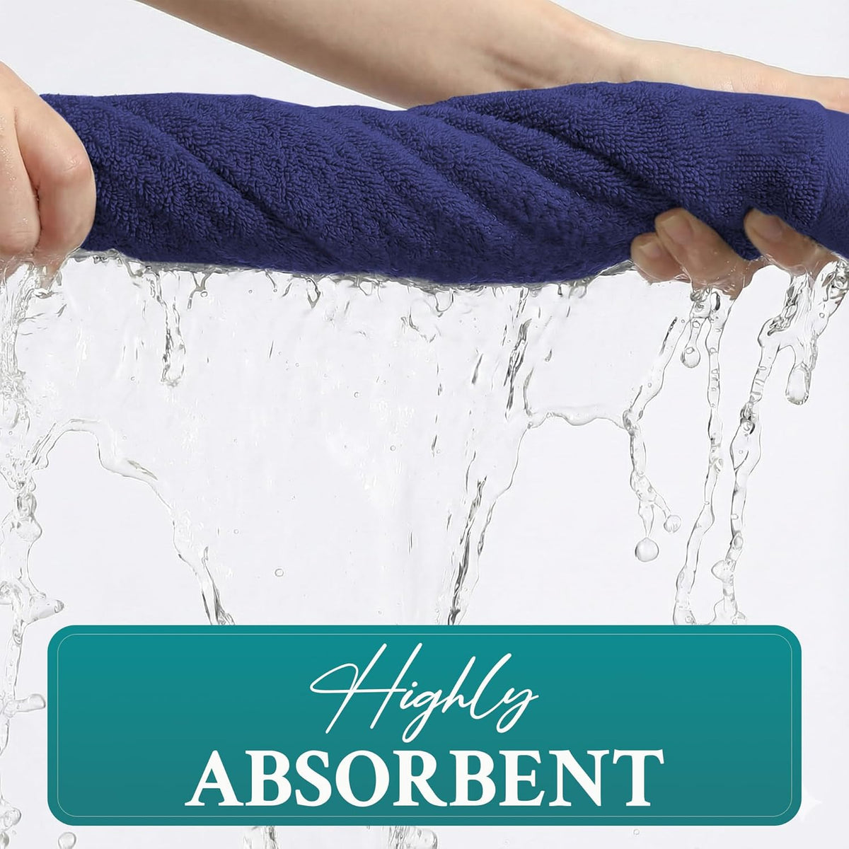 Luxury Bath Towels Extra Large Fluffy Set of 2 Plush Hotel Towel for Bathroom Luxury Made from Soft Superior Turkish Cotton, Thick, Absorbent, Easy Dry, Durable (Green - 30x56)