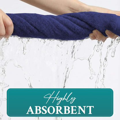 Luxury Bath Towels Extra Large Fluffy Set of 2 Plush Hotel Towel for Bathroom Luxury Made from Soft Superior Turkish Cotton, Thick, Absorbent, Easy Dry, Durable (Green - 30x56)