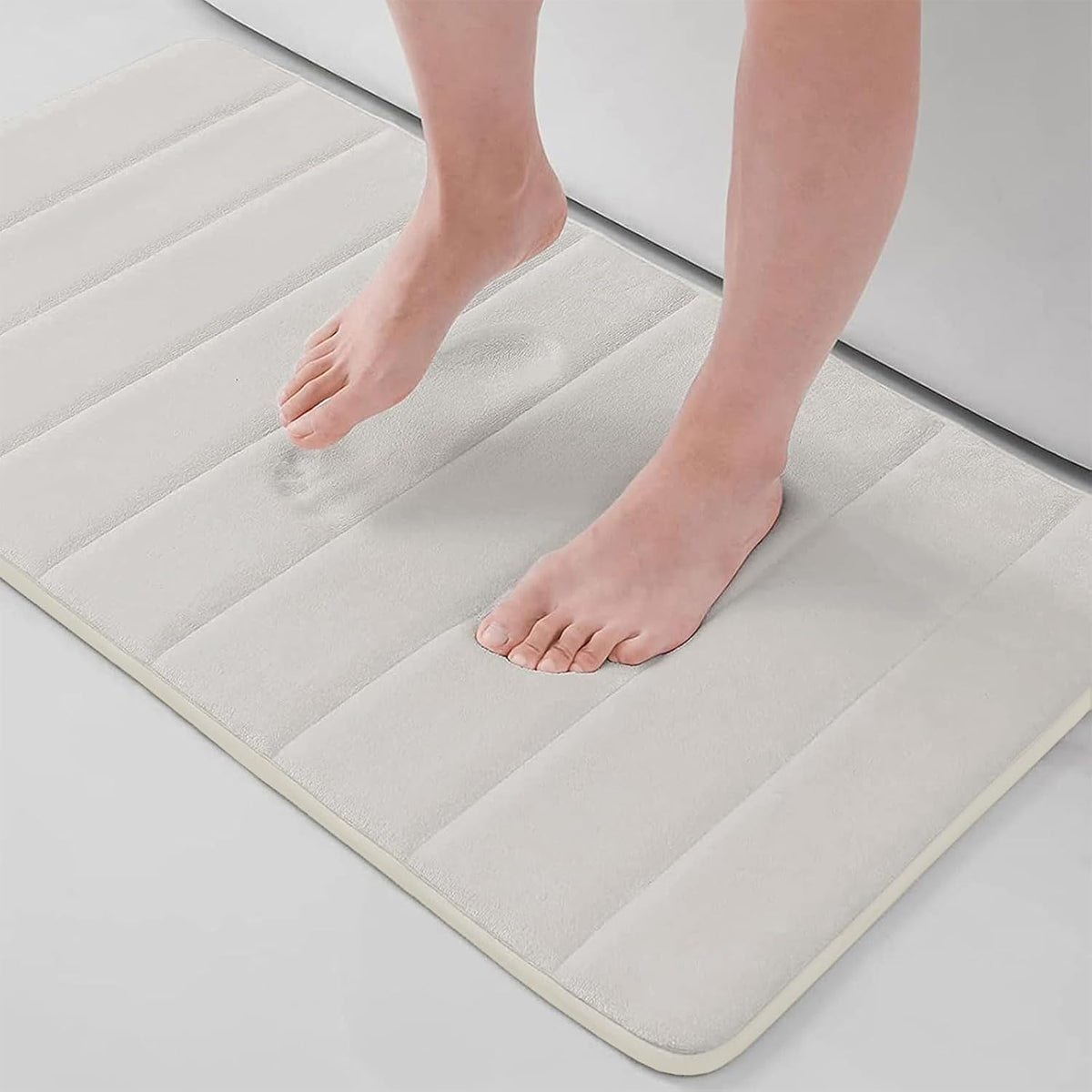 Memory Foam Bath Mat 24 x 16, Ultra Soft Absorbent Bathroom Rugs - Colors B