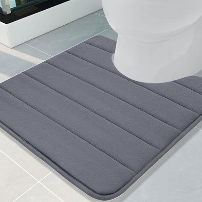 Memory Foam Bath Mat 24 x 16, Ultra Soft Absorbent Bathroom Rugs - Colors B
