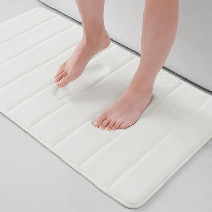 Memory Foam Bath Mat 24 x 16, Ultra Soft Absorbent Bathroom Rugs - Colors B