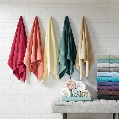 800GSM 100% Cotton Bathroom Bath Towel Set of 8, Grey | Long Staple, Highly Absorbent, Durable Hotel Spa Quality, Quick Dry, Double Stitched Hems, Lint Reducing, OEKO-TEX Certified - Colors B