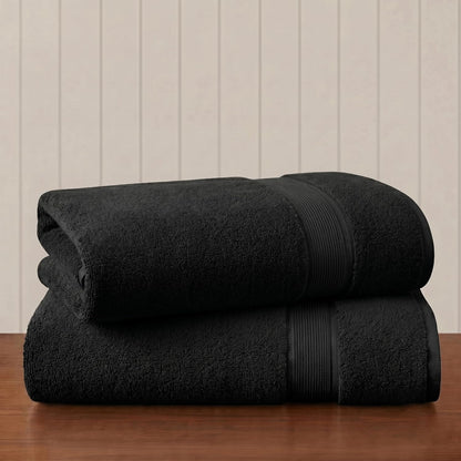 800GSM 100% Cotton Bathroom Bath Towel Set of 8, Grey | Long Staple, Highly Absorbent, Durable Hotel Spa Quality, Quick Dry, Double Stitched Hems, Lint Reducing, OEKO-TEX Certified - Colors B