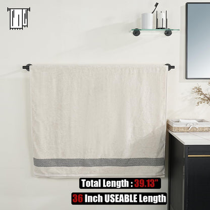 JQK Bath Towel Bar, 33 Inch 304 Stainless Steel Thicken 0.8mm Single Towel Rack for Bathroom, Towel Holder Brushed Finished Wall Mount, Useable Length 30 Inch, TB110L30-BN