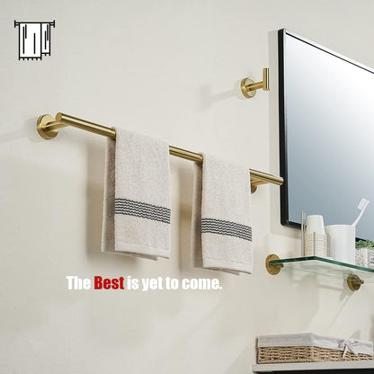 JQK Bath Towel Bar, 33 Inch 304 Stainless Steel Thicken 0.8mm Single Towel Rack for Bathroom, Towel Holder Brushed Finished Wall Mount, Useable Length 30 Inch, TB110L30-BN
