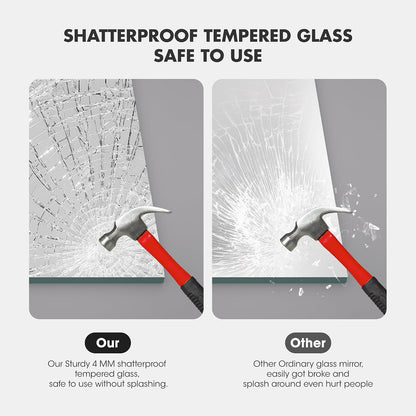 Hasipu 28''x 20'' Bathroom Mirror with Lights, Anti-Fog, Dimmable, Home Mirror Bathroom Mirrors for Over Sink Wall, Memory Function, Tempered Glass, Shatter-Proof, Wall Mounted