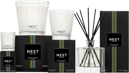Reed Diffuser, Bamboo - 5.9 fl oz - Fragrance for Up to 90 Days - Reusable, Refillable Glass Holder - Includes 8 All-Natural Reed Sticks - Flame Free