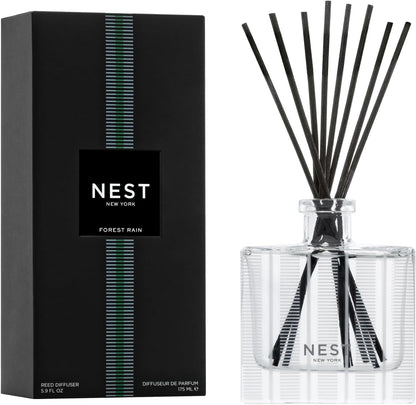 Reed Diffuser, Bamboo - 5.9 fl oz - Fragrance for Up to 90 Days - Reusable, Refillable Glass Holder - Includes 8 All-Natural Reed Sticks - Flame Free