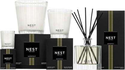 Reed Diffuser, Bamboo - 5.9 fl oz - Fragrance for Up to 90 Days - Reusable, Refillable Glass Holder - Includes 8 All-Natural Reed Sticks - Flame Free