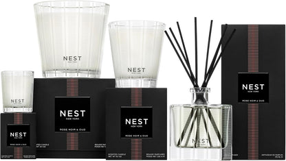 Reed Diffuser, Bamboo - 5.9 fl oz - Fragrance for Up to 90 Days - Reusable, Refillable Glass Holder - Includes 8 All-Natural Reed Sticks - Flame Free