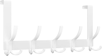 Over The Door Hooks for Hanging, Over The Door Hanger, Over The Door Towel Rack for Bathroom (Black)