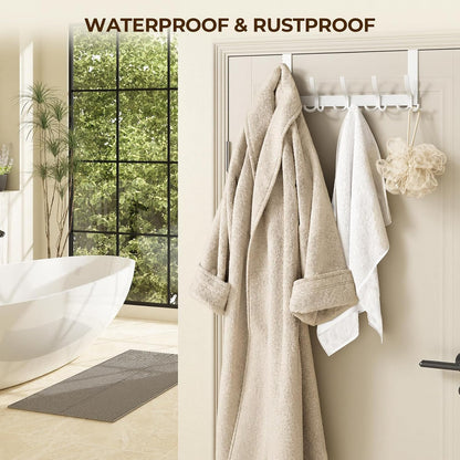 Over The Door Hooks for Hanging, Over The Door Hanger, Over The Door Towel Rack for Bathroom (Black)