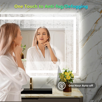 60x36 LED Bathroom Mirror with Lights, Lighted Vanity Mirror - Colors A