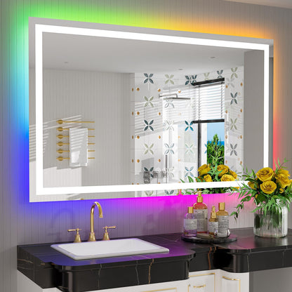 60x36 LED Bathroom Mirror with Lights, Lighted Vanity Mirror - Colors A