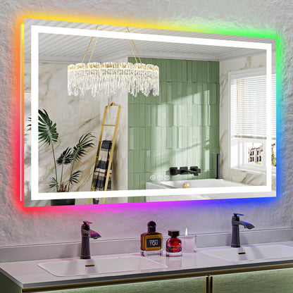 60x36 LED Bathroom Mirror with Lights, Lighted Vanity Mirror - Colors A