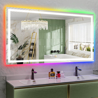 60x36 LED Bathroom Mirror with Lights, Lighted Vanity Mirror - Colors A