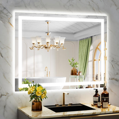 60x36 LED Bathroom Mirror with Lights, Lighted Vanity Mirror - Colors A