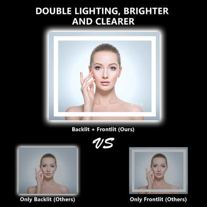 60x36 LED Bathroom Mirror with Lights, Lighted Vanity Mirror - Colors A