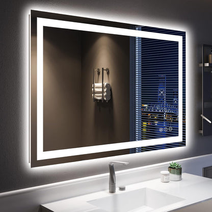60x36 LED Bathroom Mirror with Lights, Lighted Vanity Mirror - Colors A