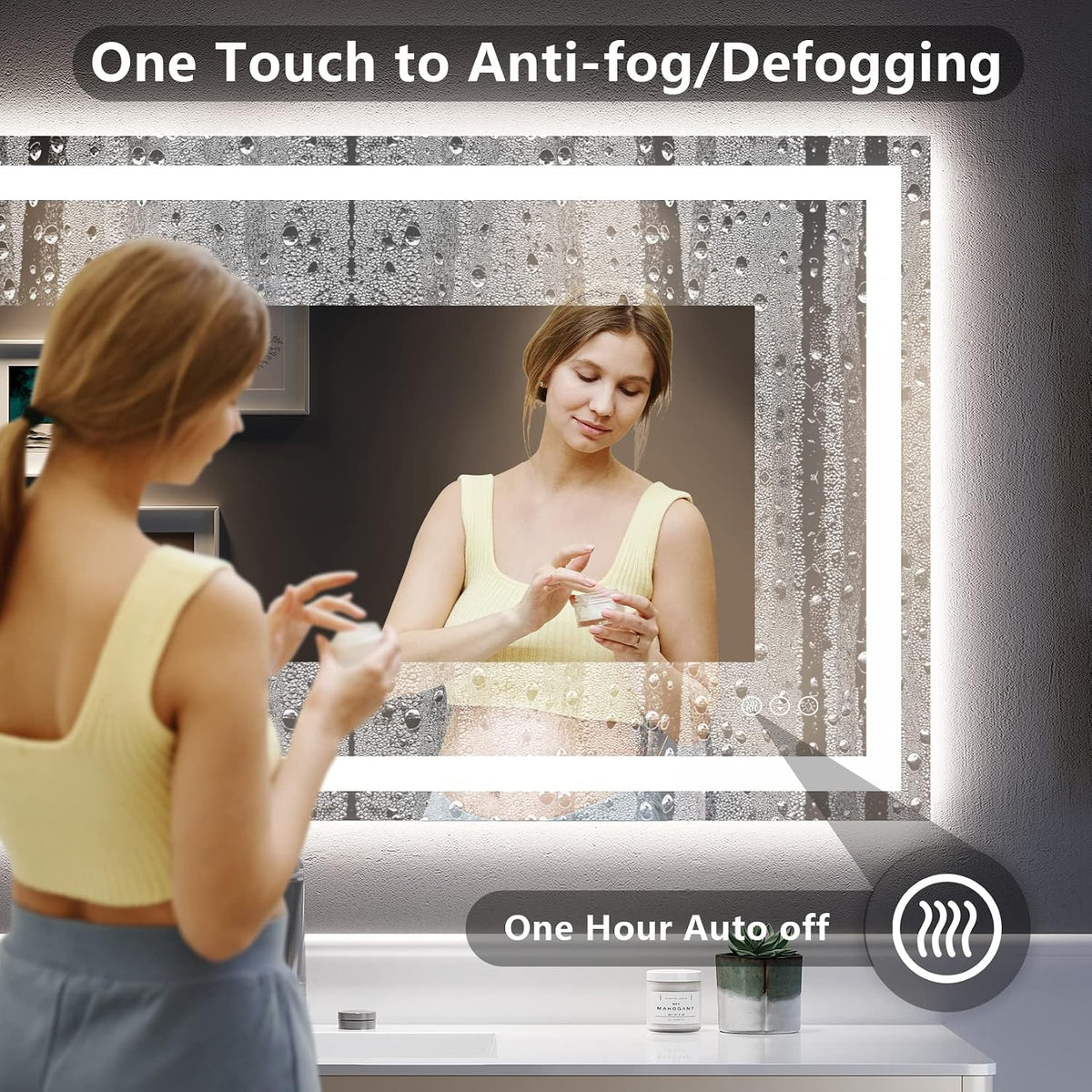 60x36 LED Bathroom Mirror with Lights, Lighted Vanity Mirror - Colors A