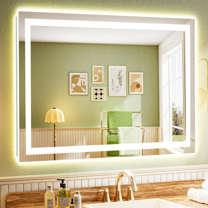60x36 LED Bathroom Mirror with Lights, Lighted Vanity Mirror - Colors A