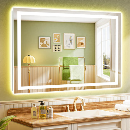 60x36 LED Bathroom Mirror with Lights, Lighted Vanity Mirror - Colors A