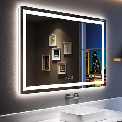 60x36 LED Bathroom Mirror with Lights, Lighted Vanity Mirror - Colors A