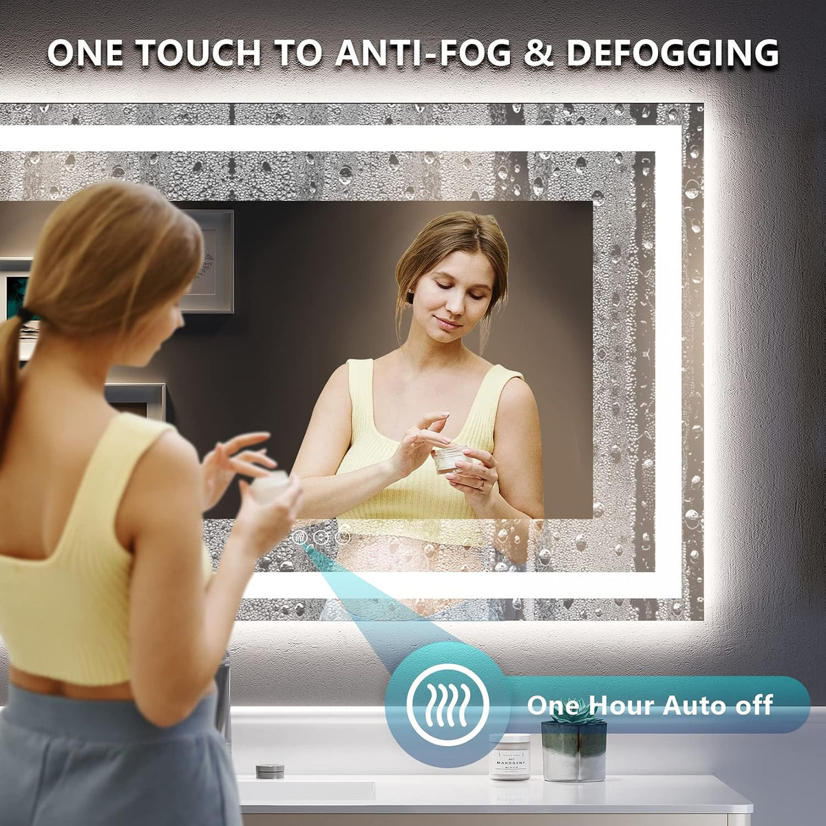 60x36 LED Bathroom Mirror with Lights, Lighted Vanity Mirror - Colors A