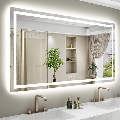 60x36 LED Bathroom Mirror with Lights, Lighted Vanity Mirror - Colors A
