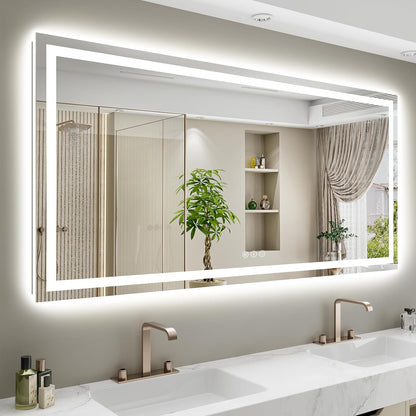 60x36 LED Bathroom Mirror with Lights, Lighted Vanity Mirror - Colors A
