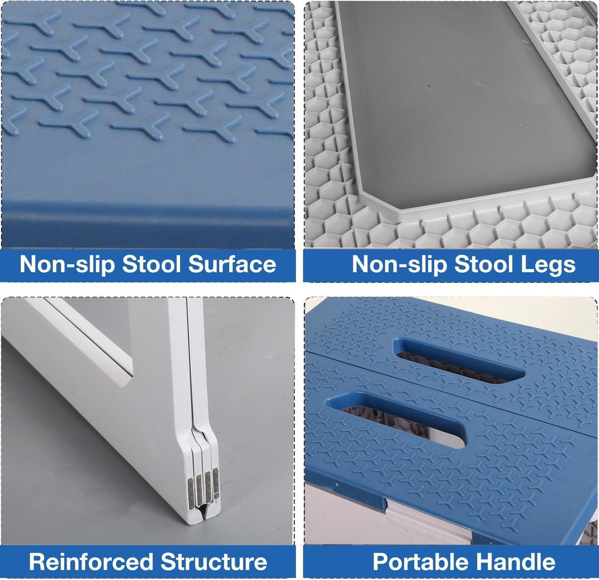 Foldable Bath Shower Chair, 17.7 Inches Height Anti-Slip Waterproof Plastic Shower Seat for Seniors,Shower Stool for Inside Shower,Holds Up to 330 lbs,Black
