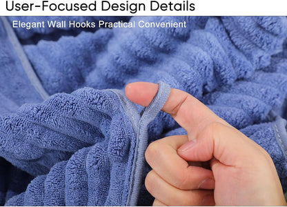 Luxury 2-Piece Quick-Dry Bath Towel Set 27.5X 55 Inches – Ultra Soft Microfiber for Bathroom, Bar, Pool, Gym & Travel – Elegant Twill Design