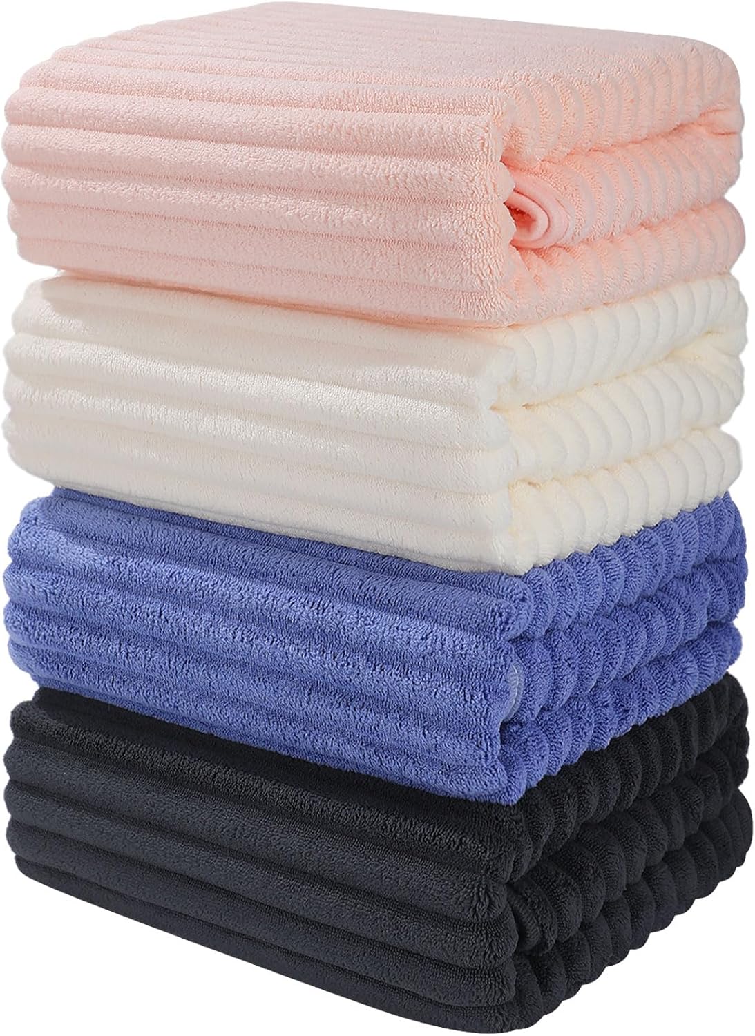 Luxury 2-Piece Quick-Dry Bath Towel Set 27.5X 55 Inches – Ultra Soft Microfiber for Bathroom, Bar, Pool, Gym & Travel – Elegant Twill Design