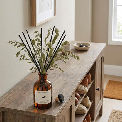 Flower Reed Diffuser Set Eucalyptus & Lavender Scent for Room Bathroom Accessories Shelf Decor & Air Fresheners, Sticks Defusers with 4.0 fl oz Home Fragrance Oils, Office Gift