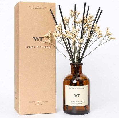 Flower Reed Diffuser Set Eucalyptus & Lavender Scent for Room Bathroom Accessories Shelf Decor & Air Fresheners, Sticks Defusers with 4.0 fl oz Home Fragrance Oils, Office Gift