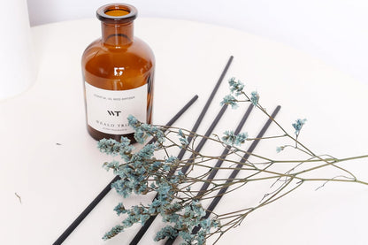 Flower Reed Diffuser Set Eucalyptus & Lavender Scent for Room Bathroom Accessories Shelf Decor & Air Fresheners, Sticks Defusers with 4.0 fl oz Home Fragrance Oils, Office Gift