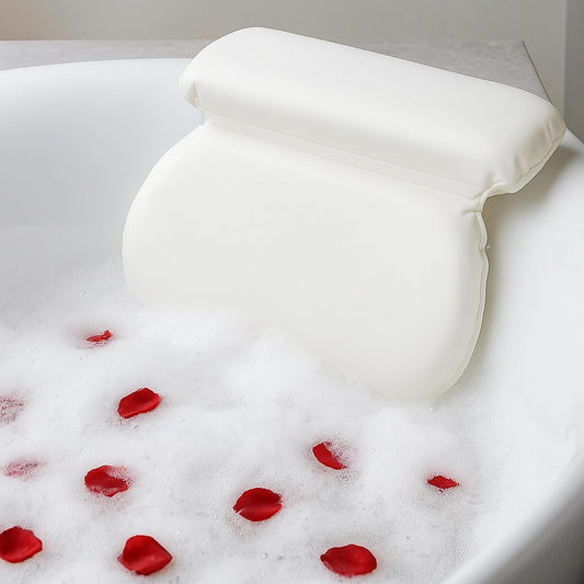 Bath Pillow for Tub, Head & Neck Support, Waterproof with Suction Cups
