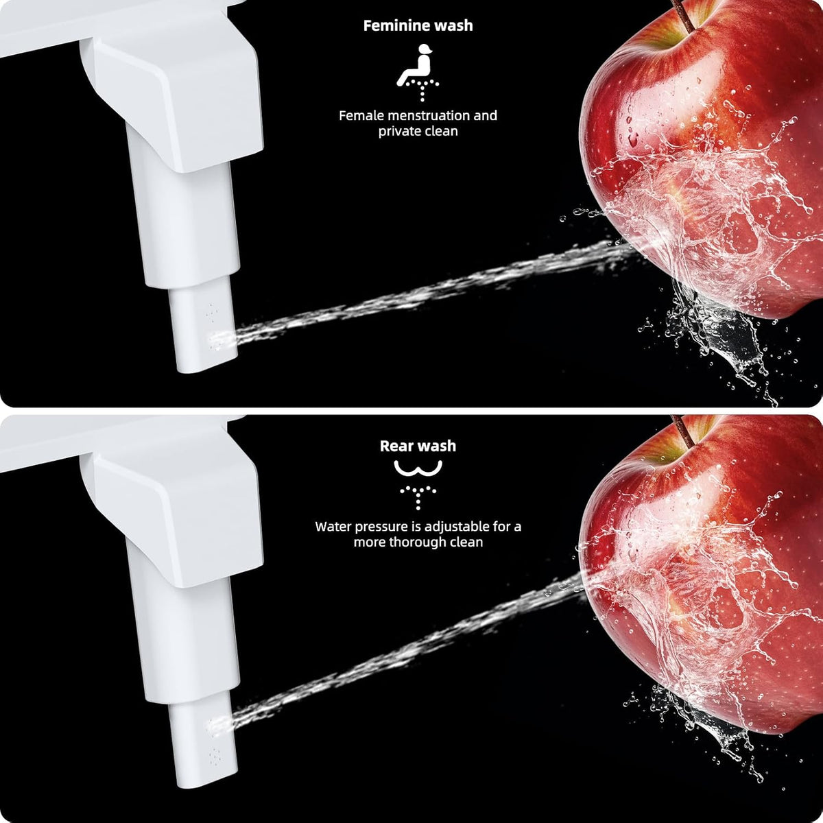 Bidet Attachment for Toilet, Dual Nozzle for Frontal & Rear Wash